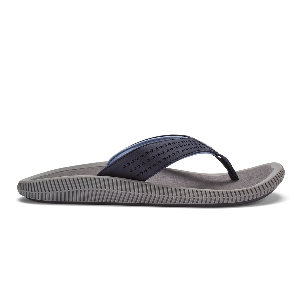 Men's Olukai Ulele Sandals Blue | DHZEBKV-85