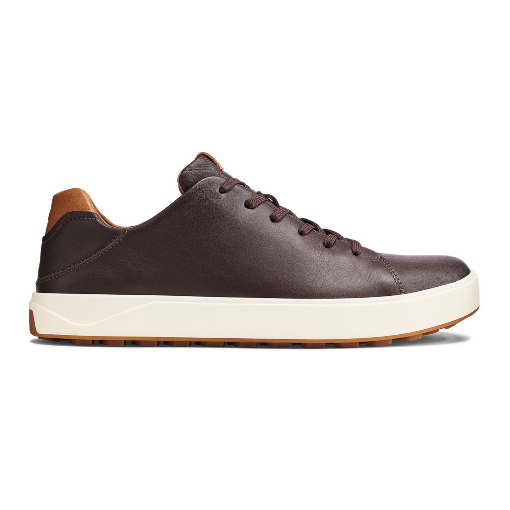 Men's Olukai Wai alae Golf Shoes Dark Brown | MZCXNEB-24