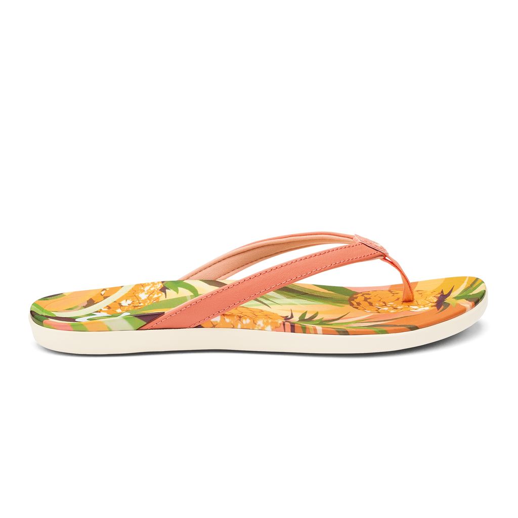 Women's Olukai Ho ōpio Hau Sandals Coral | RSVCOBH-26