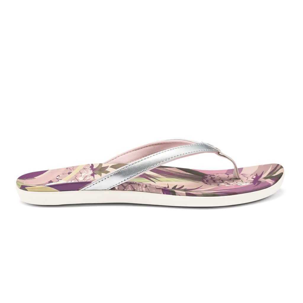 Women's Olukai Ho ōpio Hau Sandals Silver | BUXPCZG-18