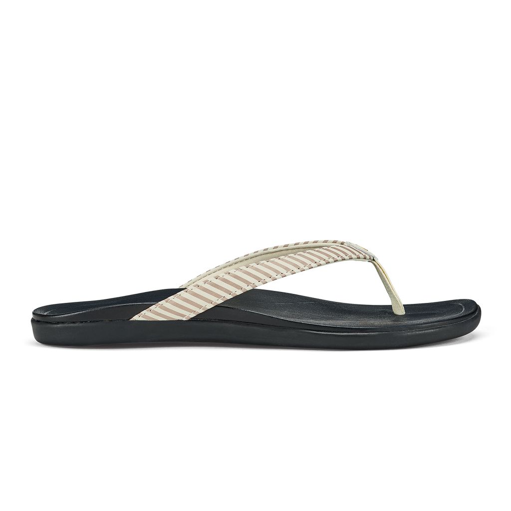 Women's Olukai Ho ōpio Sandals Black | KFTMHUE-46