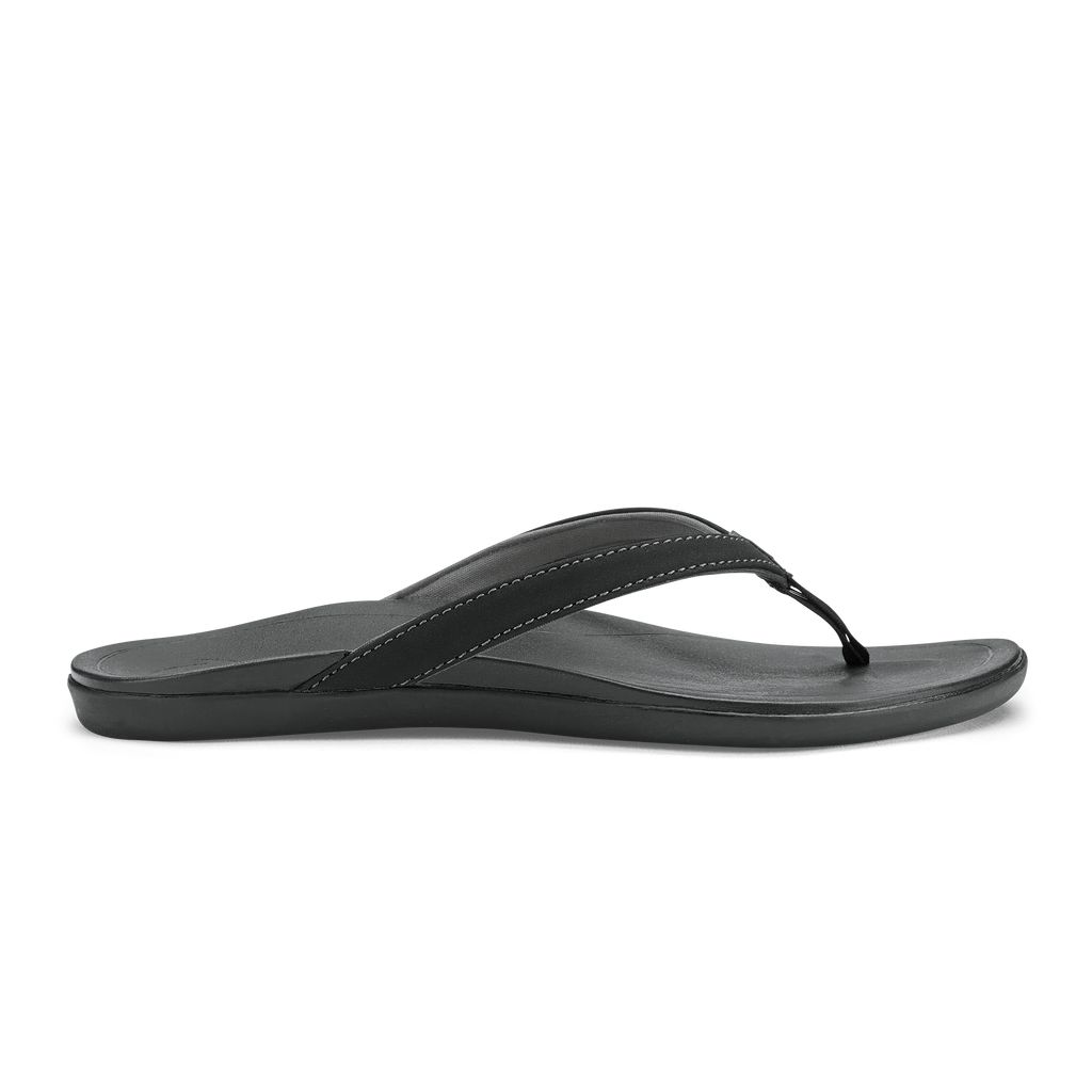 Women's Olukai Ho ōpio Sandals Black | KXCSVWY-75