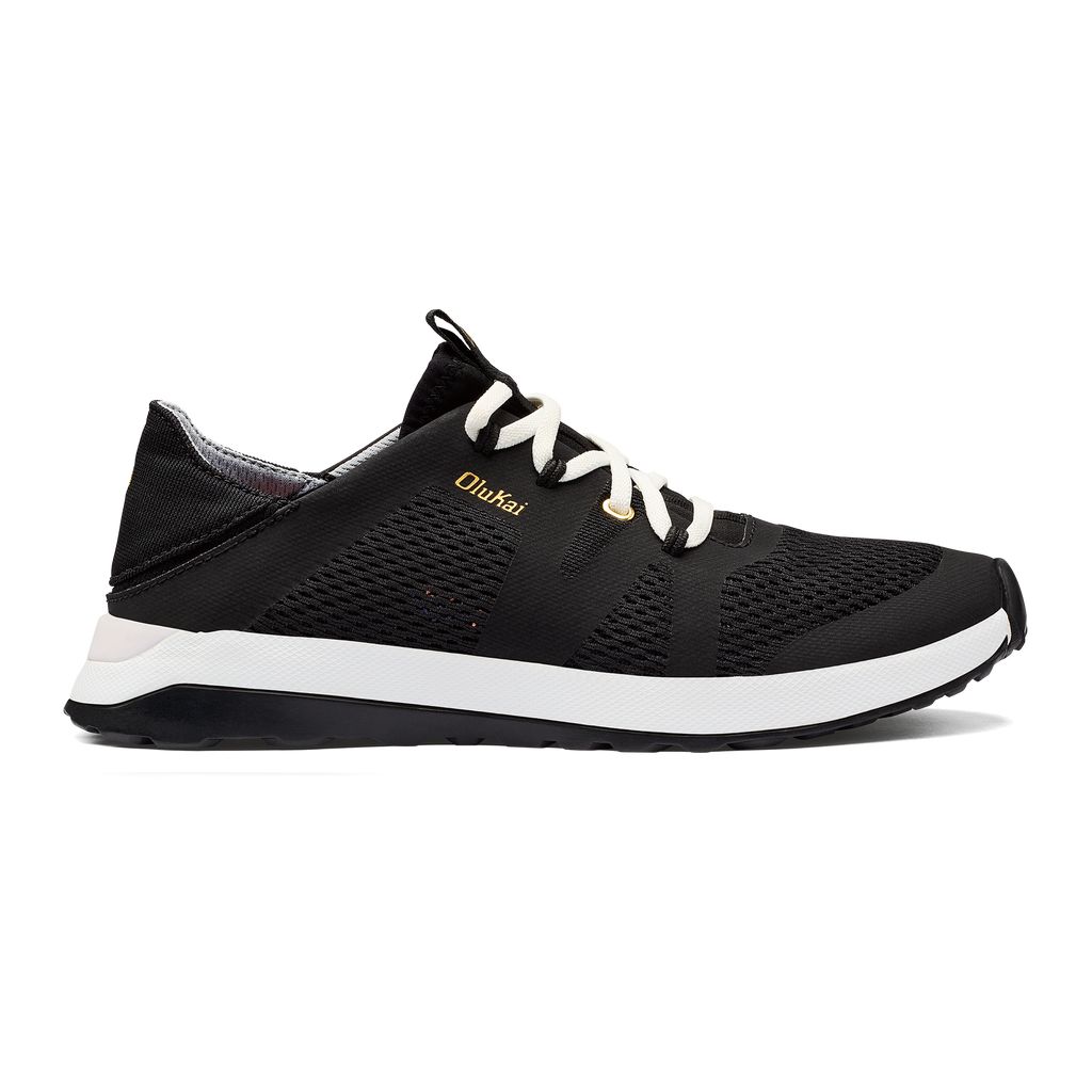 Women's Olukai Huia Sneakers Black | TCVEAZN-86