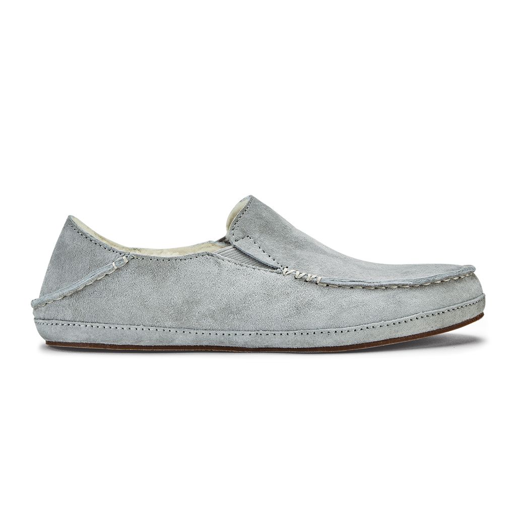 Women's Olukai Nohea Slippers Grey | KVMNLDA-60