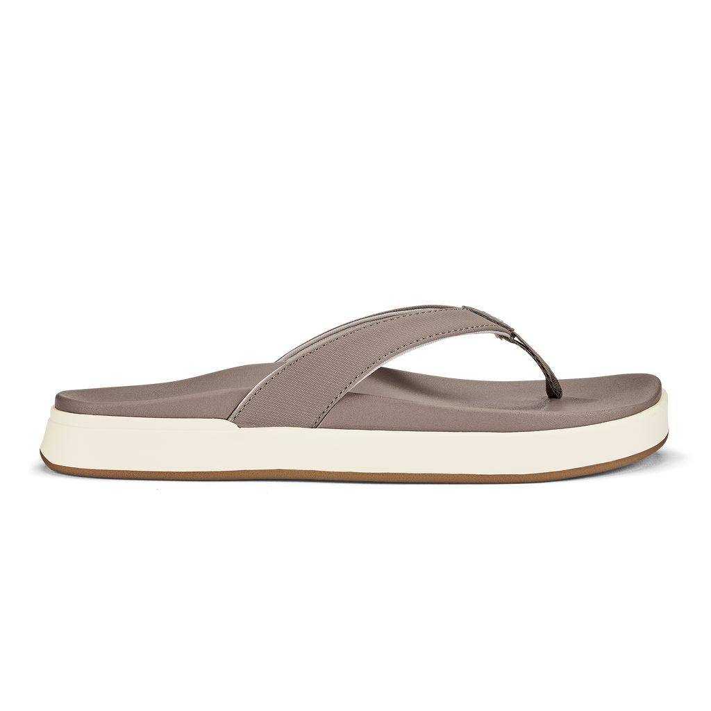 Women's Olukai Nu a Pi o Sandals Grey Brown | CJOSWME-97