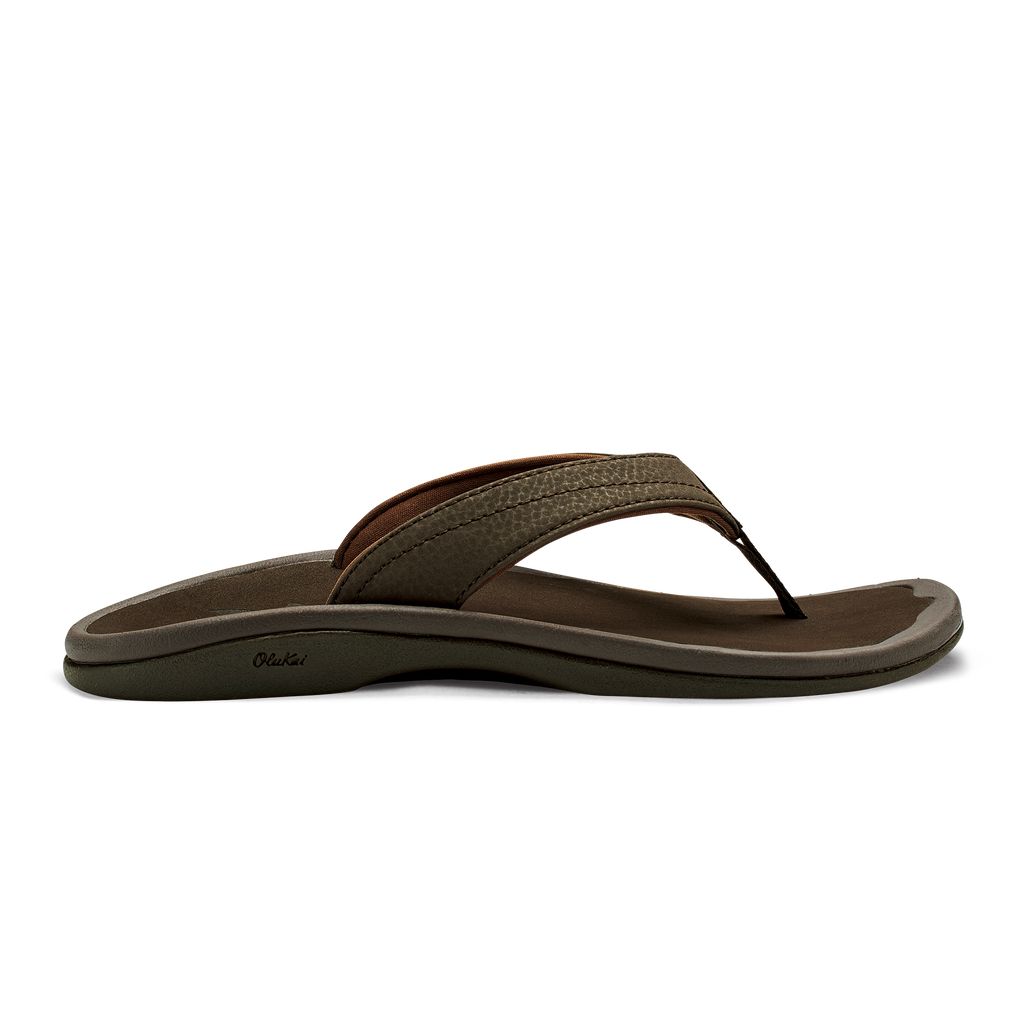 Women's Olukai Ohana Sandals Dark Brown | TMFGZPW-67